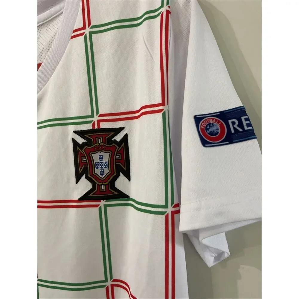 NEW NIKE EURO 2020 Portugal Portuguese FPF Jersey Shirt White UEFA #4 Football M